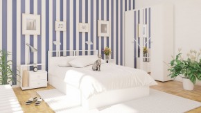 Камелия Кровать 1400, цвет белый, ШхГхВ 143,5х217х78,2 см., сп.м. 1400х2000 мм., без матраса, основание есть в Нижнем Тагиле - nizhniy-tagil.ok-mebel.com | фото 4