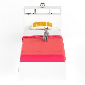 Камелия Кровать с ящиками 0900, цвет белый, ШхГхВ 93,5х217х78,2 см., сп.м. 900х2000 мм., без матраса, основание есть в Нижнем Тагиле - nizhniy-tagil.ok-mebel.com | фото 3