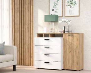 Комод №8 (Дуб Крафт Золотой/Белый) в Нижнем Тагиле - nizhniy-tagil.ok-mebel.com | фото