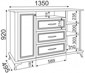 Комод М03 Скарлетт (бодега светлая) в Нижнем Тагиле - nizhniy-tagil.ok-mebel.com | фото 2