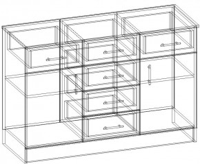 СОФИЯ Комод К1200 2Д (венге/дуб белфорт) в Нижнем Тагиле - nizhniy-tagil.ok-mebel.com | фото 3