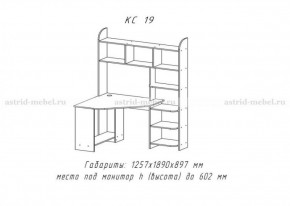 Компьютерный стол №19 (Анкор темный) в Нижнем Тагиле - nizhniy-tagil.ok-mebel.com | фото 3