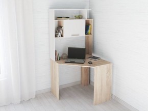 Компьютерный стол Квартет-12 дуб сонома/белый  в Нижнем Тагиле - nizhniy-tagil.ok-mebel.com | фото