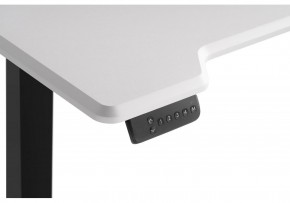 Компьютерный стол Маркос с механизмом подъема 120х75х75 белая шагрень / черный в Нижнем Тагиле - nizhniy-tagil.ok-mebel.com | фото 6
