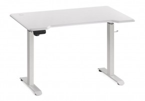 Компьютерный стол Маркос с механизмом подъема 120х75х75 белый / шагрень белая в Нижнем Тагиле - nizhniy-tagil.ok-mebel.com | фото 3