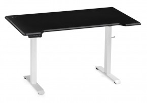 Компьютерный стол Маркос с механизмом подъема 140х80х75 черная шагрень / белый в Нижнем Тагиле - nizhniy-tagil.ok-mebel.com | фото 2