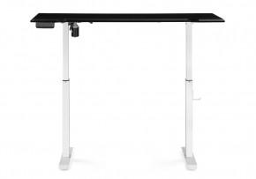 Компьютерный стол Маркос с механизмом подъема 140х80х75 черная шагрень / белый в Нижнем Тагиле - nizhniy-tagil.ok-mebel.com | фото 4