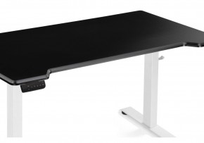 Компьютерный стол Маркос с механизмом подъема 140х80х75 черная шагрень / белый в Нижнем Тагиле - nizhniy-tagil.ok-mebel.com | фото 6