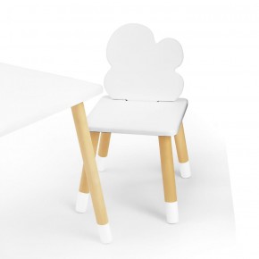Комплект детской мебели стол и два стула Облачко (Белый/Белый/Береза) в Нижнем Тагиле - nizhniy-tagil.ok-mebel.com | фото