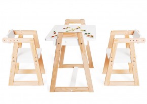 Комплект детской мебели стол и  два стула Я САМ "Лофт-Дуо" (Белый) в Нижнем Тагиле - nizhniy-tagil.ok-mebel.com | фото