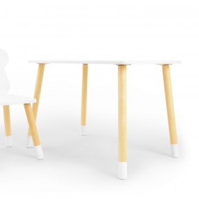 Комплект детской мебели стол и стул Корона (Белый/Белый/Береза) в Нижнем Тагиле - nizhniy-tagil.ok-mebel.com | фото 2