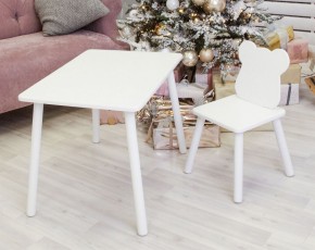 Комплект детской мебели стол и стул Мишутка (Белый/Белый/Белый) в Нижнем Тагиле - nizhniy-tagil.ok-mebel.com | фото