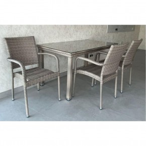 Комплект плетеной мебели T256C/Y376C-W85 Latte (4+1) + подушки на стульях в Нижнем Тагиле - nizhniy-tagil.ok-mebel.com | фото 2