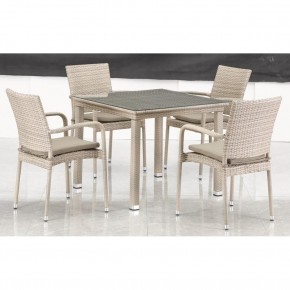 Комплект плетеной мебели T256C/Y376C-W85 Latte (4+1) + подушки на стульях в Нижнем Тагиле - nizhniy-tagil.ok-mebel.com | фото 3