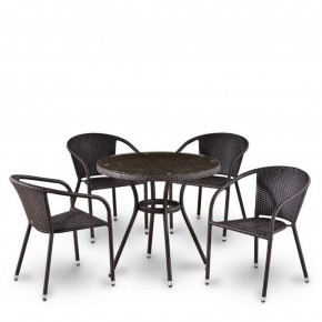 Комплект плетеной мебели T282ANT/Y137C-W53 Brown (4+1) в Нижнем Тагиле - nizhniy-tagil.ok-mebel.com | фото 1