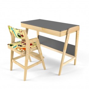 Комплект растущий стол и стул с чехлом 38 попугаев «Вуди» (Серый, Береза, Монстры) в Нижнем Тагиле - nizhniy-tagil.ok-mebel.com | фото