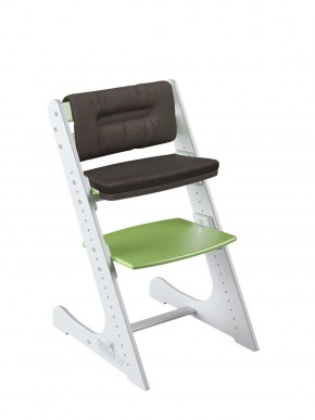 Комплект растущий стул и подушки Конёк Горбунёк Комфорт  (Бело-зеленый, Шоколад) в Нижнем Тагиле - nizhniy-tagil.ok-mebel.com | фото 1