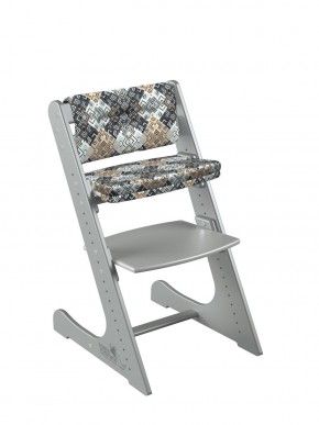 Комплект растущий стул и подушки Конёк Горбунёк Комфорт  (Серый металлик, Лабиринт) в Нижнем Тагиле - nizhniy-tagil.ok-mebel.com | фото