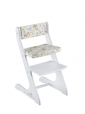 Комплект растущий стул и подушки Конёк Горбунёк Стандарт (Белый, Бабочки) в Нижнем Тагиле - nizhniy-tagil.ok-mebel.com | фото