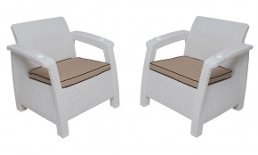 Комплект уличной мебели Yalta Premium Terrace Set (Ялта) белый (+подушки под спину) в Нижнем Тагиле - nizhniy-tagil.ok-mebel.com | фото 4