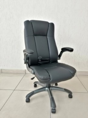 Кресло Barneo K-24 для руководителя (черная экокожа) в Нижнем Тагиле - nizhniy-tagil.ok-mebel.com | фото