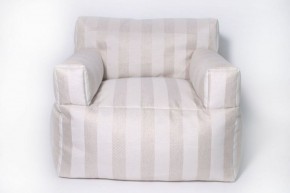 Кресло бескаркасное Уют полоса (Молочный) в Нижнем Тагиле - nizhniy-tagil.ok-mebel.com | фото 2