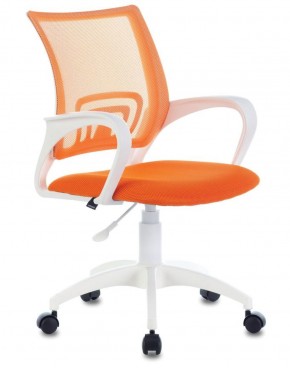 Кресло BRABIX "Fly MG-396W", пластик белый, сетка, оранжевое, 532401, MG-396W_532401 в Нижнем Тагиле - nizhniy-tagil.ok-mebel.com | фото