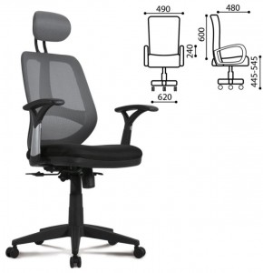 Кресло BRABIX "Saturn ER-400" (черное/серое) 530871 в Нижнем Тагиле - nizhniy-tagil.ok-mebel.com | фото 2