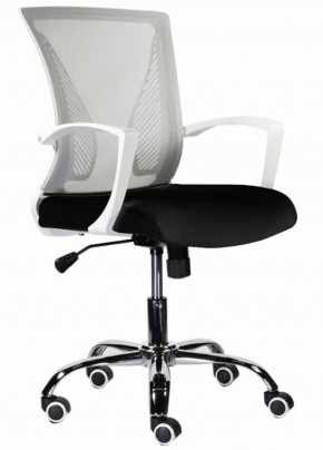 Кресло BRABIX "Wings MG-306" (пластик белый, хром, сетка, серое/черное) 532010 в Нижнем Тагиле - nizhniy-tagil.ok-mebel.com | фото