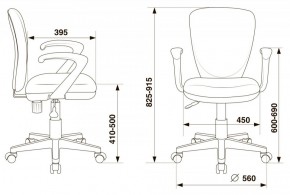 Кресло детское Бюрократ KD-W10AXSN/26-25 серый в Нижнем Тагиле - nizhniy-tagil.ok-mebel.com | фото 4