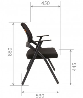 Кресло для посетителей CHAIRMAN NEXX (ткань стандарт черный/сетка DW-01) в Нижнем Тагиле - nizhniy-tagil.ok-mebel.com | фото 7