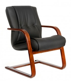 Кресло для посетителя CHAIRMAN  653 V (Кожа) Черное в Нижнем Тагиле - nizhniy-tagil.ok-mebel.com | фото