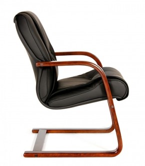 Кресло для посетителя CHAIRMAN  653 V (Кожа) Черное в Нижнем Тагиле - nizhniy-tagil.ok-mebel.com | фото 3
