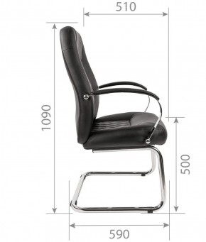 Кресло для посетителя CHAIRMAN 950 V Черное в Нижнем Тагиле - nizhniy-tagil.ok-mebel.com | фото 5