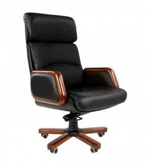Кресло для руководителя CHAIRMAN 417 (Натуральная кожа) Черное в Нижнем Тагиле - nizhniy-tagil.ok-mebel.com | фото 1