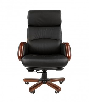 Кресло для руководителя CHAIRMAN 417 (Натуральная кожа) Черное в Нижнем Тагиле - nizhniy-tagil.ok-mebel.com | фото 2