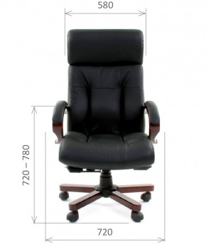 Кресло для руководителя CHAIRMAN  421 (Натуральная кожа) Черное в Нижнем Тагиле - nizhniy-tagil.ok-mebel.com | фото 4