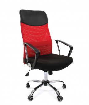 Кресло для руководителя CHAIRMAN 610 N (15-21 черный/сетка красный) в Нижнем Тагиле - nizhniy-tagil.ok-mebel.com | фото