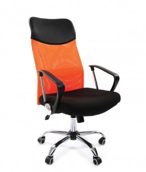 Кресло для руководителя CHAIRMAN 610 N (15-21 черный/сетка оранжевый) в Нижнем Тагиле - nizhniy-tagil.ok-mebel.com | фото 1