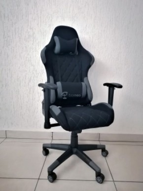 Кресло геймерское Barneo K-51 (черная ткань серые вставки) в Нижнем Тагиле - nizhniy-tagil.ok-mebel.com | фото 1