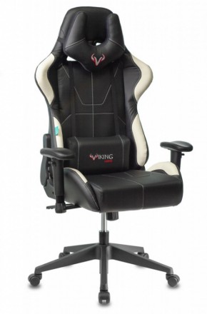 Кресло игровое Бюрократ VIKING 5 AERO WHITE черный/белый в Нижнем Тагиле - nizhniy-tagil.ok-mebel.com | фото