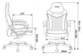 Кресло игровое Бюрократ VIKING 6 KNIGHT B FABRIC черный в Нижнем Тагиле - nizhniy-tagil.ok-mebel.com | фото 4