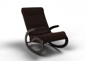 Кресло-качалка Мальта 10-Т-Ш (ткань/венге) ШОКОЛАД в Нижнем Тагиле - nizhniy-tagil.ok-mebel.com | фото