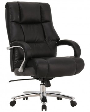 Кресло офисное BRABIX PREMIUM "Bomer HD-007" (рециклированная кожа, хром, черное) 531939 в Нижнем Тагиле - nizhniy-tagil.ok-mebel.com | фото