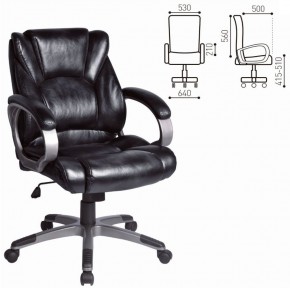 Кресло офисное BRABIX "Eldorado EX-504", экокожа, черное, 530874 в Нижнем Тагиле - nizhniy-tagil.ok-mebel.com | фото 3