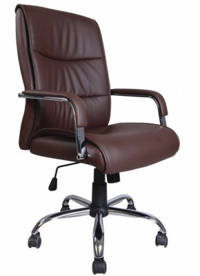 Кресло офисное BRABIX "Space EX-508" (экокожа, хром, коричневое) 531164 в Нижнем Тагиле - nizhniy-tagil.ok-mebel.com | фото
