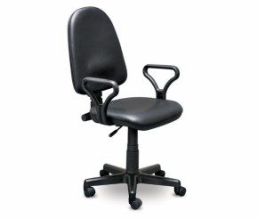 Кресло офисное Престиж+ (черный кожзам PV-1) г/п 140/ПВМ/ гольф в Нижнем Тагиле - nizhniy-tagil.ok-mebel.com | фото 1