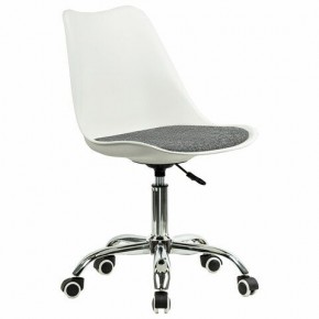 Кресло стул BRABIX "Eames MG-310 CH", хром, пластик белый, ткань серая, 532924 в Нижнем Тагиле - nizhniy-tagil.ok-mebel.com | фото 2