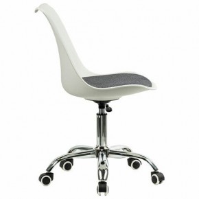 Кресло стул BRABIX "Eames MG-310 CH", хром, пластик белый, ткань серая, 532924 в Нижнем Тагиле - nizhniy-tagil.ok-mebel.com | фото 3