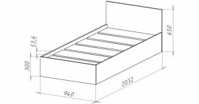 НИЦЦА-13 Кровать 900 с настилом ЛДСП (НЦ.13) в Нижнем Тагиле - nizhniy-tagil.ok-mebel.com | фото 3